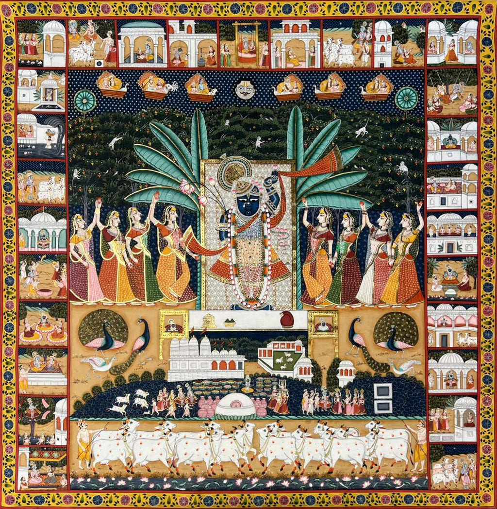 Govardhan Puja in Pichwai by Naveen Soni Thumbnail