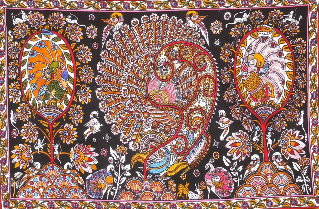 Grace of Nature: Peacocks in Karuppur Kalamkari by K. Lakshminarayan Thumbnail
