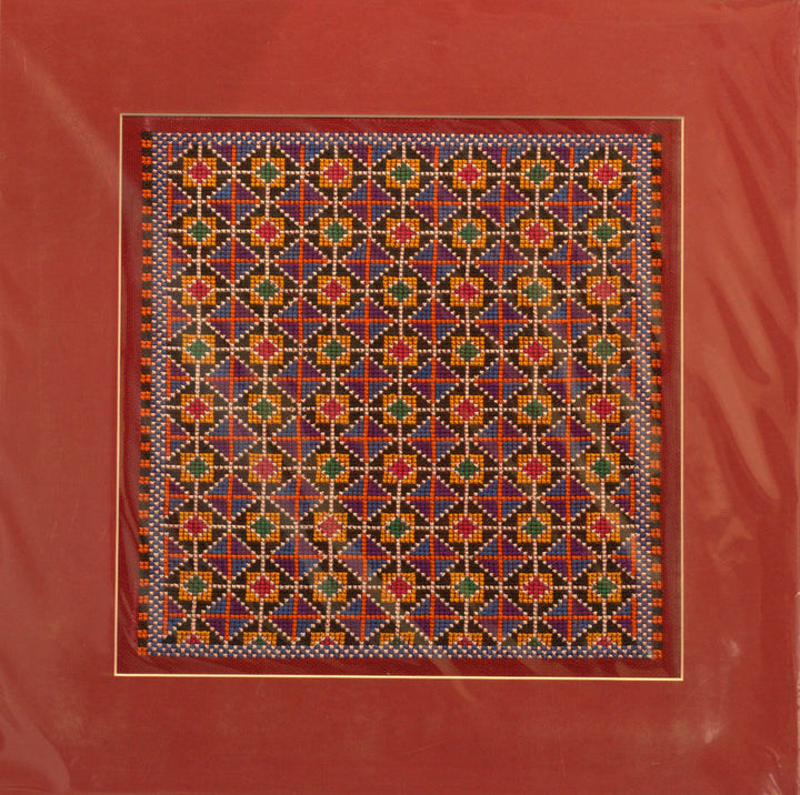 Grid with Squares and Diamonds in Jat Garaasiya Embroidery Thumbnail