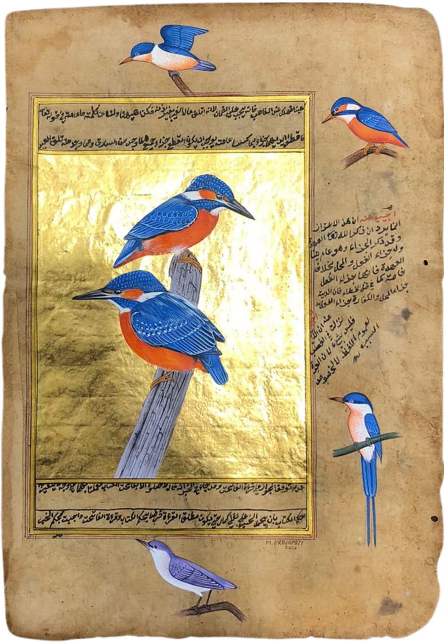 Handcrafted Set of Bird Paintings by Mohan Prajapati Thumbnail