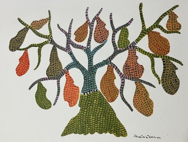 Hanging Nests in Gond by Gareeba Singh Tekam Thumbnail
