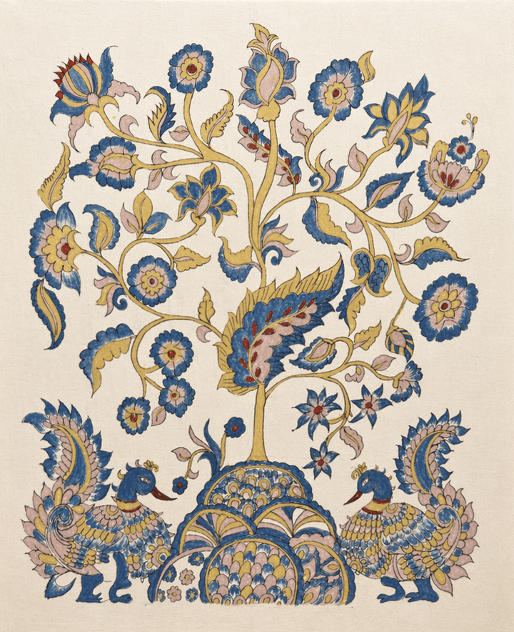 Kalpavriksha: Tree of Life with Peacocks in Kalamkari by Ghanshyam Sarode Thumbnail