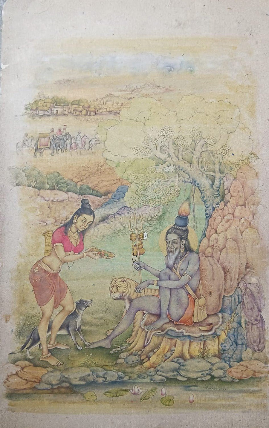 Khaka in Miniature by Asharam Meghwal-Handpainted Artwork