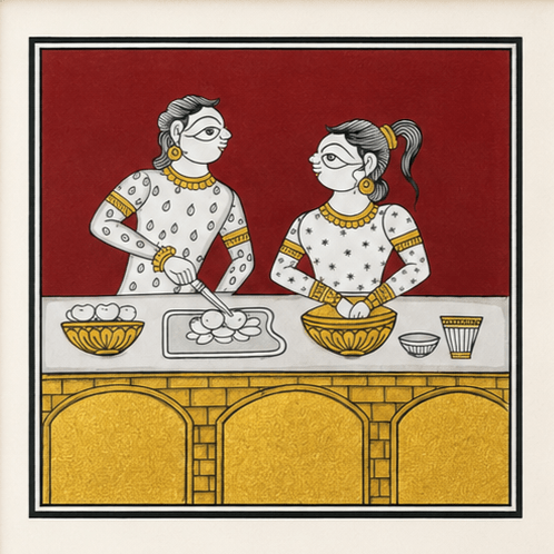 Kitchen Scene in Phad by Kalyan Joshi Thumbnail