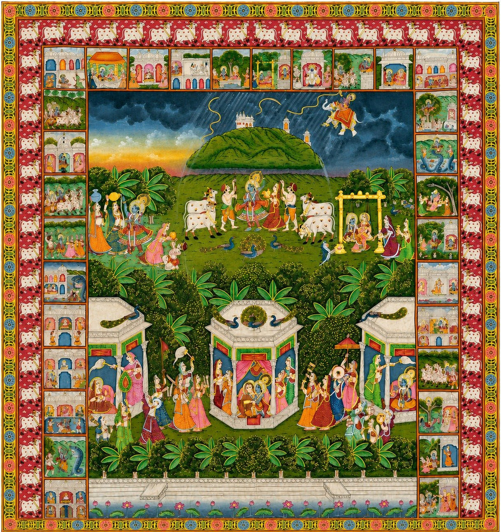 Krishna Leela in Pichwai by Trilok Prakash Soni Thumbnail