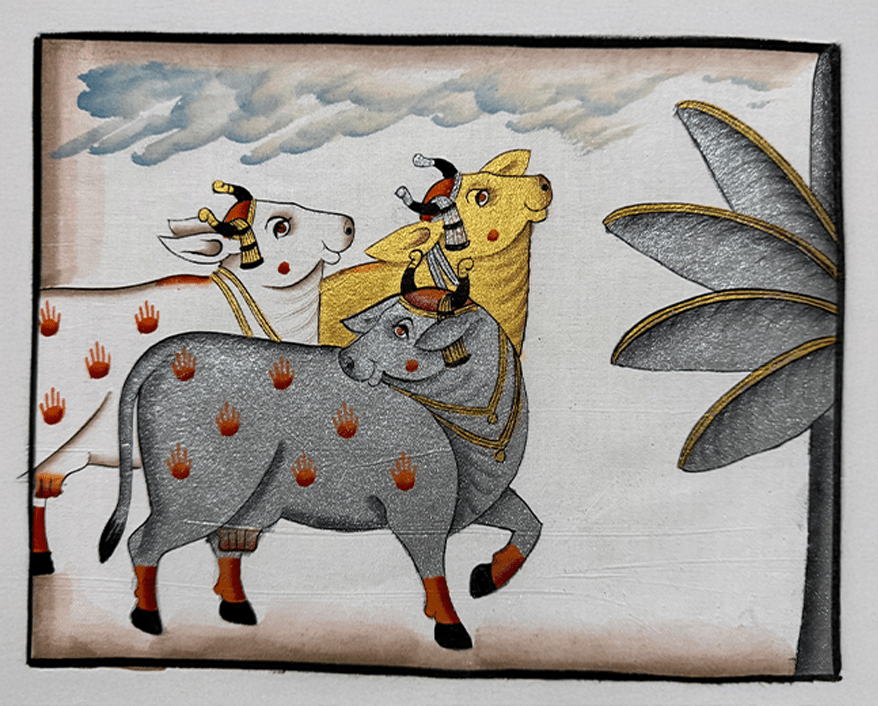 Krishna's cows in Pichwai by Naveen Soni Thumbnail