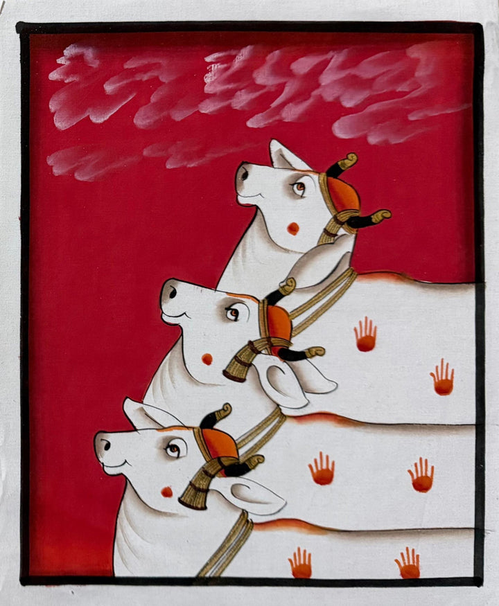 Krishna's loyal companions: Cows in Pichwai by Naveen Soni Thumbnail