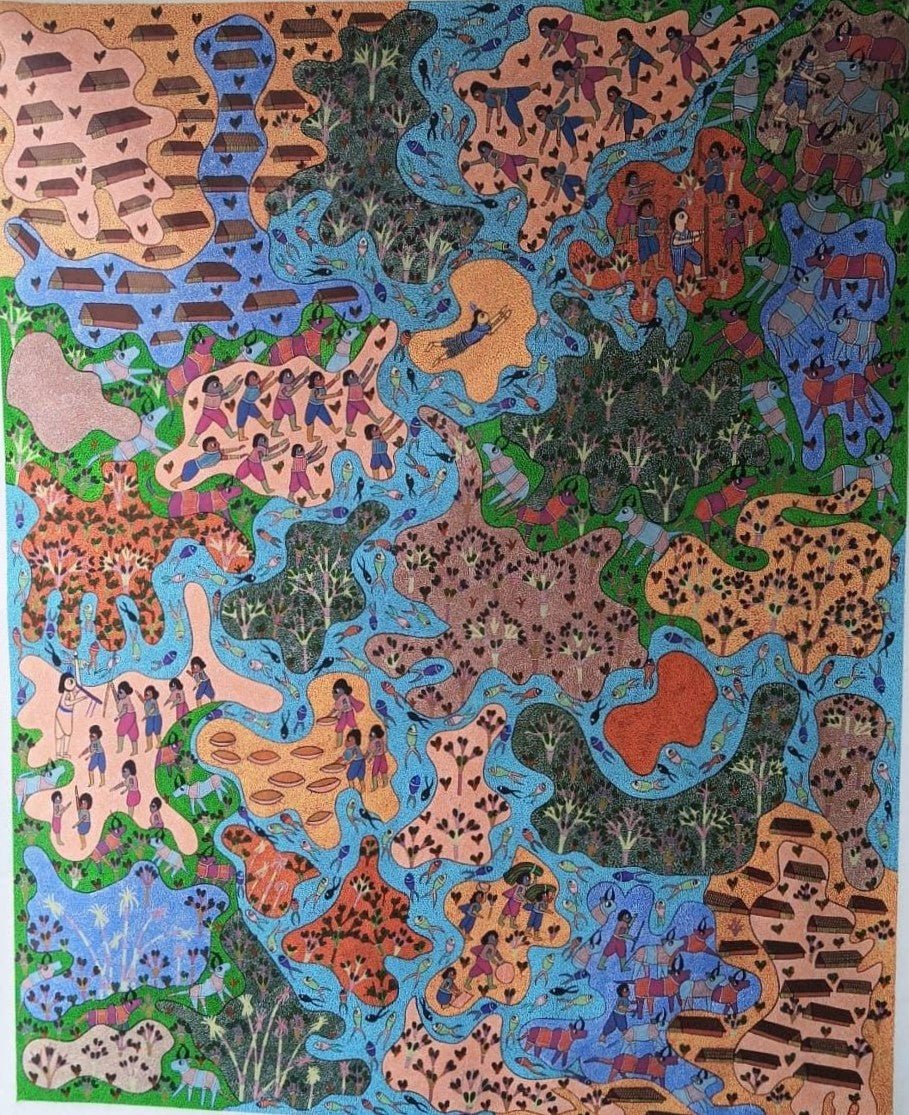 Leelas of Krishna in Gond by Sandeep Dhurve Thumbnail