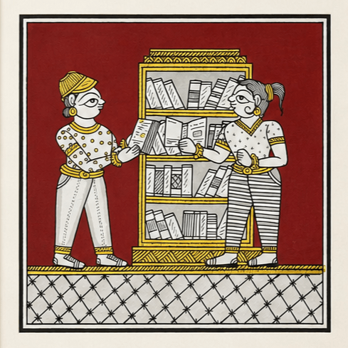 Library Scene in Phad by Kalyan Joshi Thumbnail