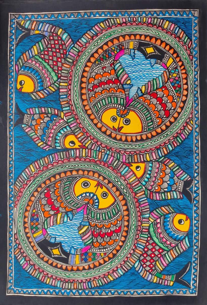Life and motion: Fish in Madhubani by Ambika Devi Thumbnail