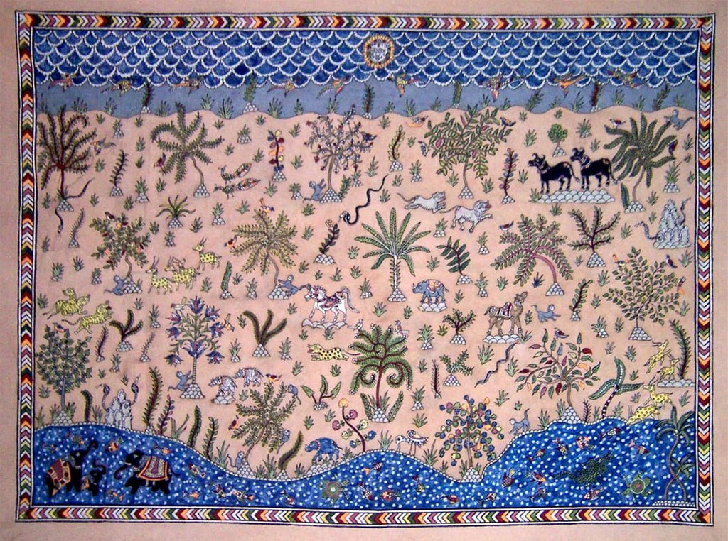Life in the Desert in Mata ni Pachedi by Vasant Manubhai Chitara Thumbnail