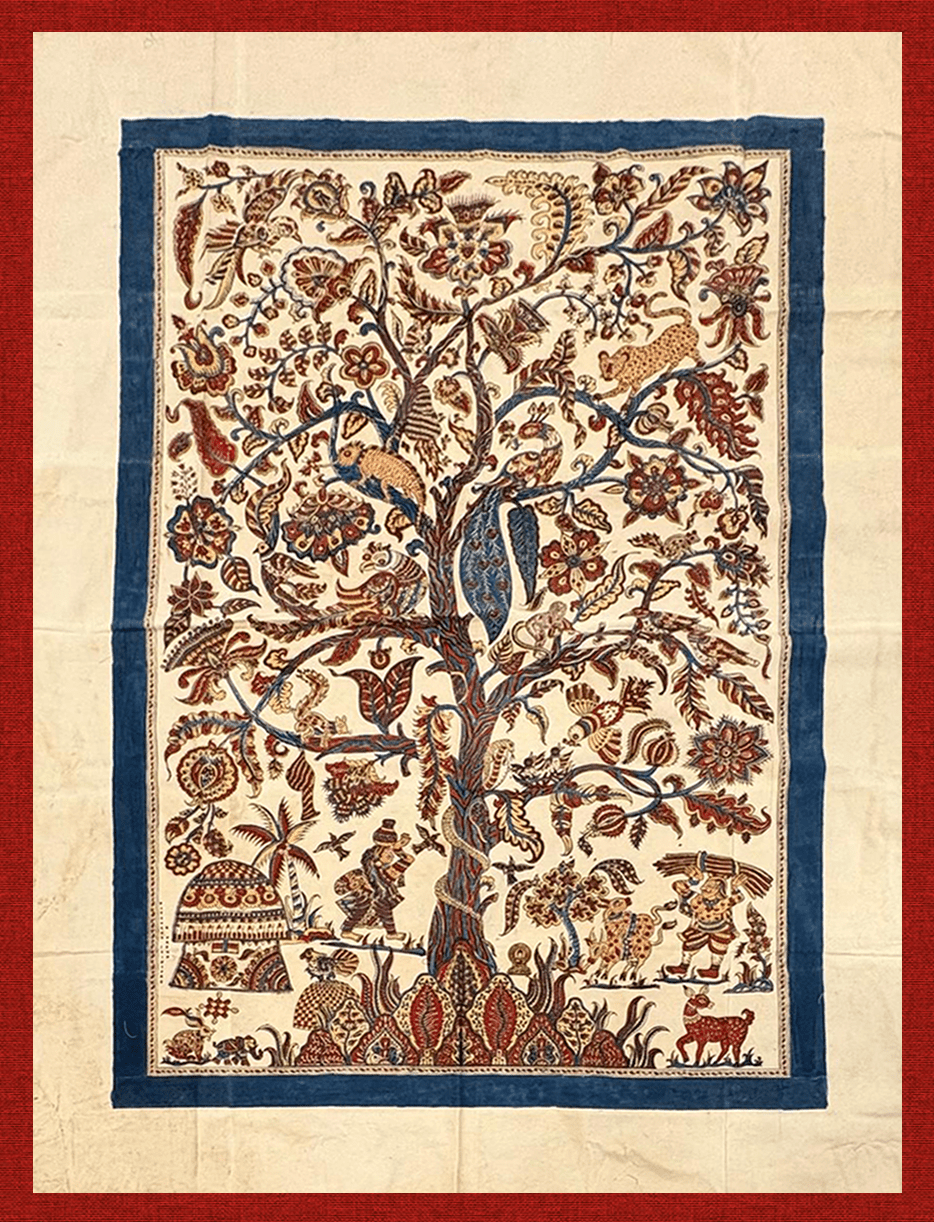 Life in Village: Lush Flora and Fauna in Machlipatnam Kalamkari by Varun Kumar Pitchuka Thumbnail