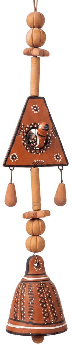 Little Bird Wind Chime in Khavda Pottery by Abdul Kumbhar Thumbnail