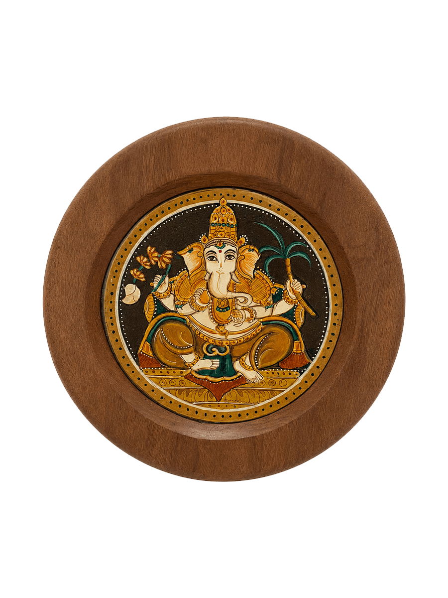 Lord Ganesha in Mysore Painting by Hemalatha B Thumbnail