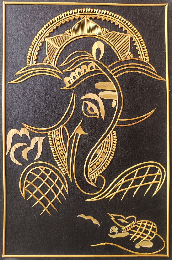 Lord Ganesha in Sikki Grass Work by Suraj Kumar Sahu Thumbnail