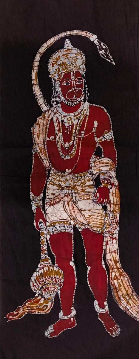 Lord Hanuman in Batik by Prakash Yasala Thumbnail