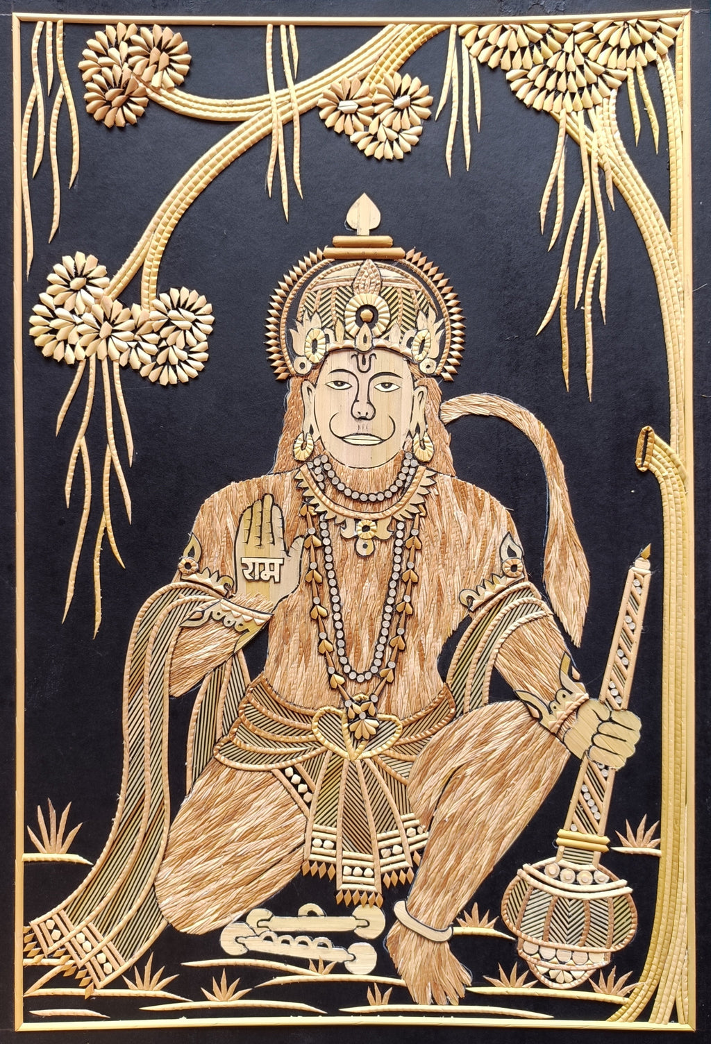 Lord Hanuman in Sikki Grass Work by Suraj Kumar Sahu Thumbnail