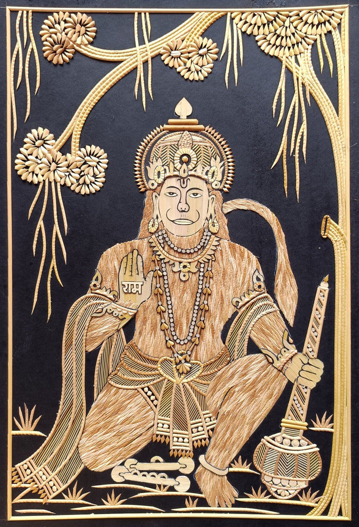 Lord Hanuman in Sikki Grass Work by Suraj Kumar Sahu Thumbnail
