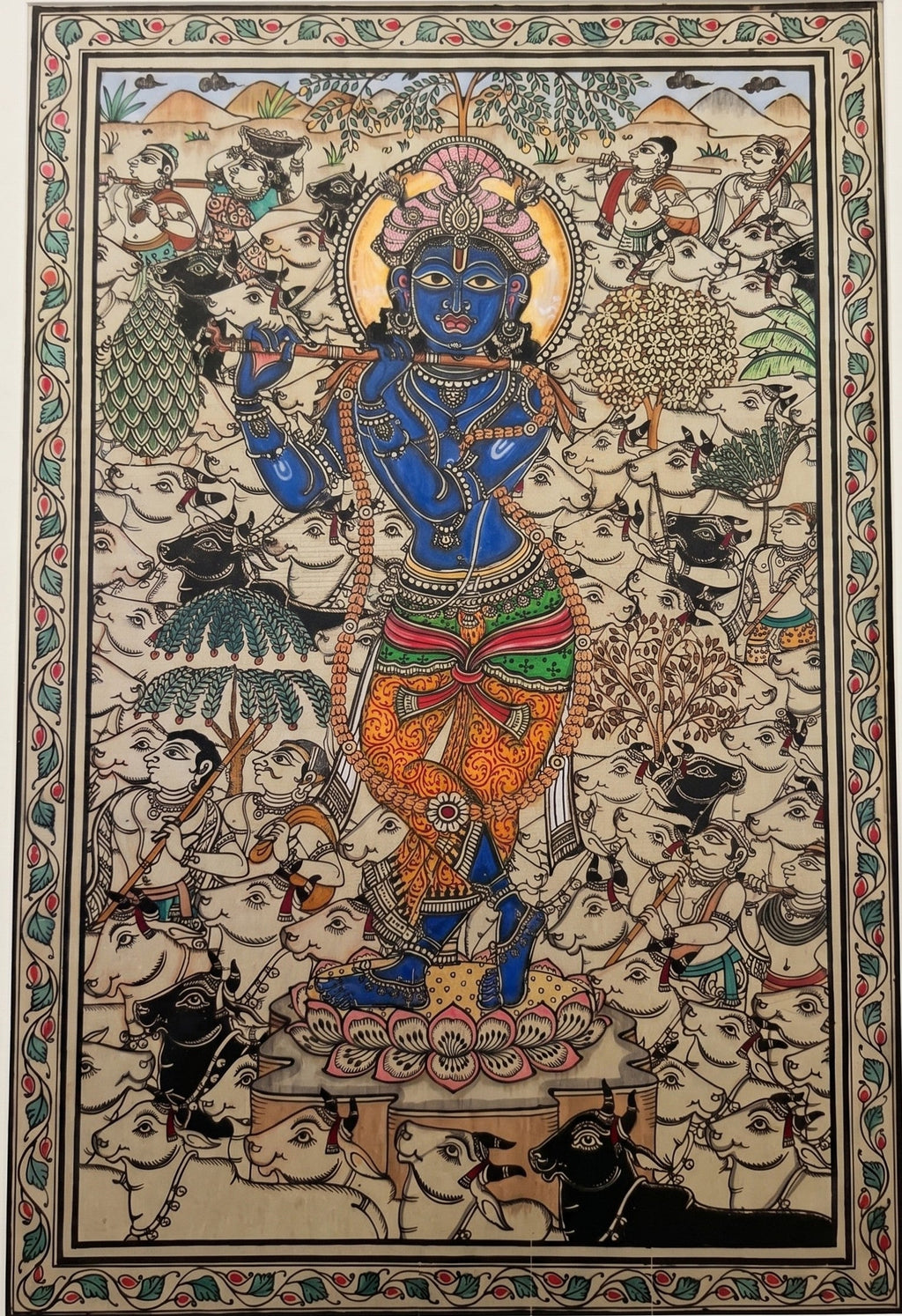 Lord Krishna in Pattachitra by Pravat Maharana Thumbnail