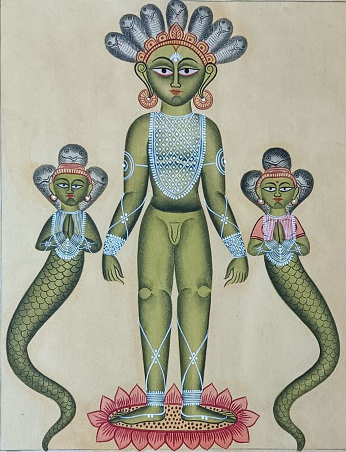 Lord Mahavir Swami (Jain God) in Kalighat by Hasir Chitrakar Thumbnail