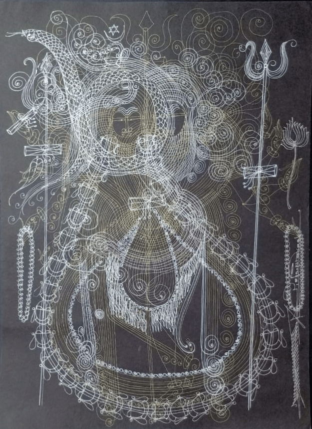Lord Shiva in Surpur Inspired Art by Krishna Prakash Thumbnail