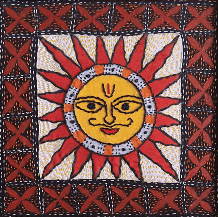 Lord Surya: The Deity of Light in Sujani and Madhubani by Priti Karn Thumbnail