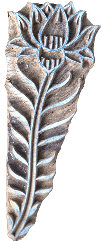 Lotus Flower in Wooden Kalamkari Block by K. Gangadhar Thumbnail