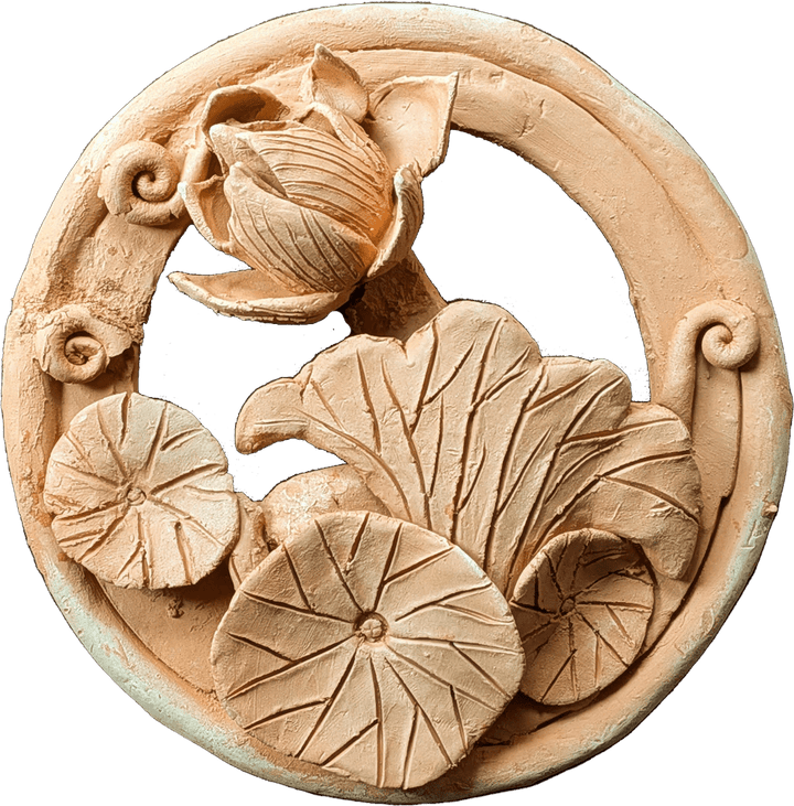 Lotus in Still Bloom in Teracotta by Dolon Kundu Thumbnail