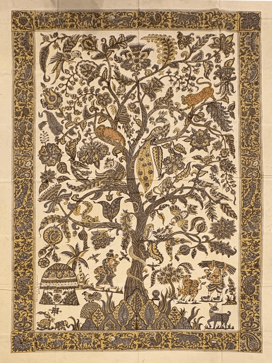 Lush Flora and Fauna in Machlipatnam Kalamkari by Varun Kumar Pitchuka Thumbnail