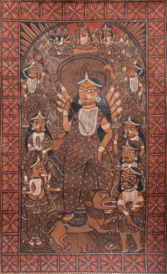 Maa Durga and the Hindu Pantheon in Kalighat by Sonali Chitrakar Thumbnail