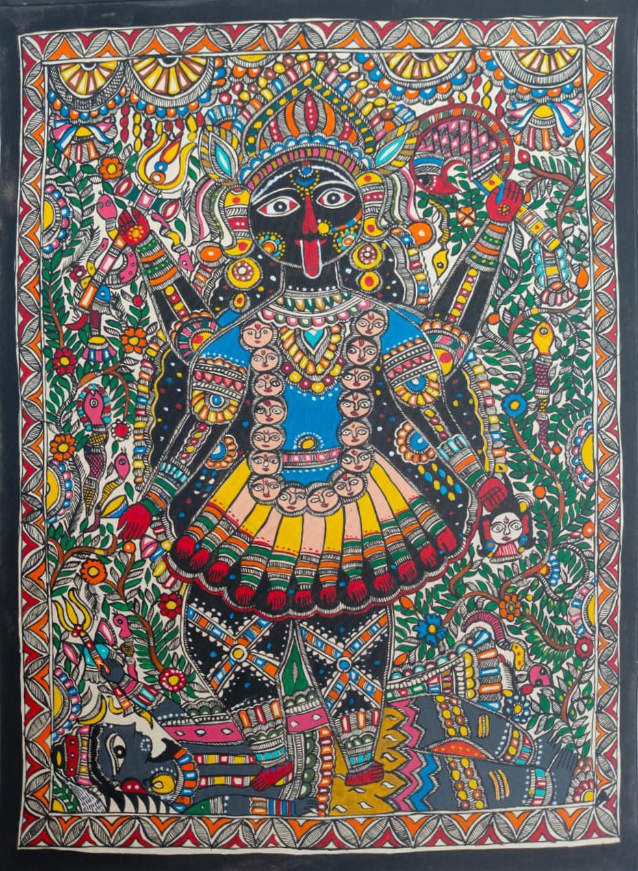 Maa Kali in Madhubani by Ambika Devi Thumbnail