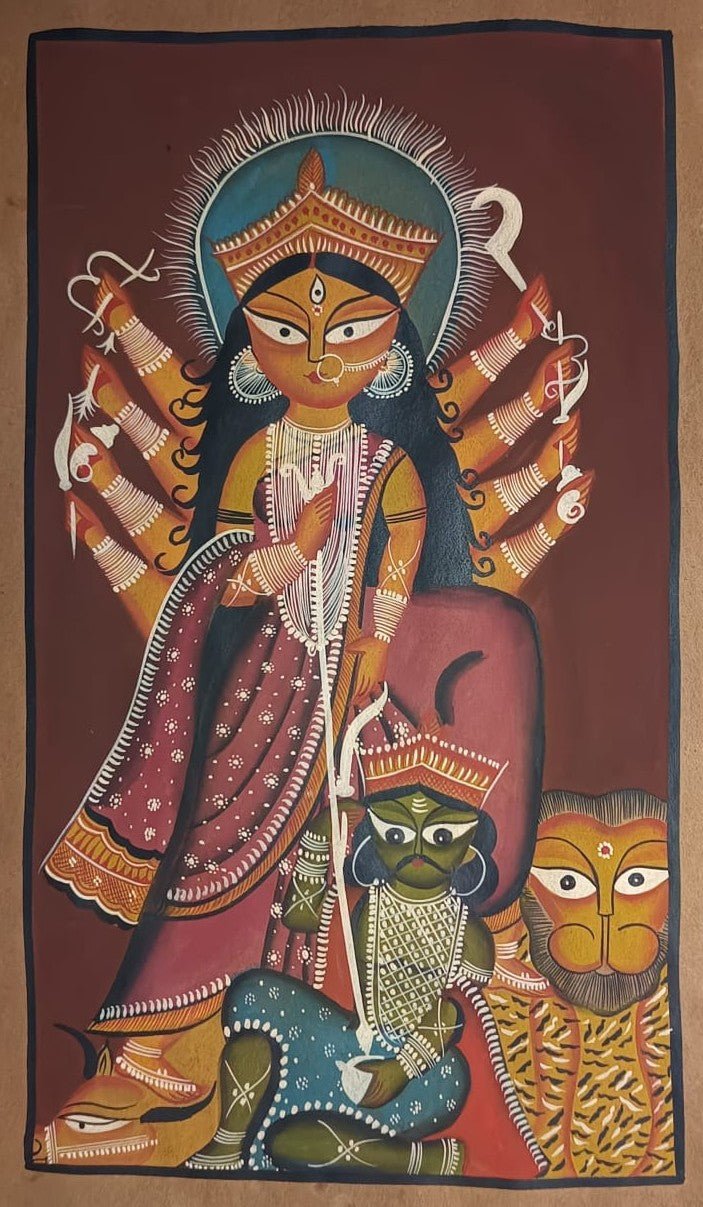 Mahishasura Mardini in Kalighat by Sonali Chitrakar Thumbnail