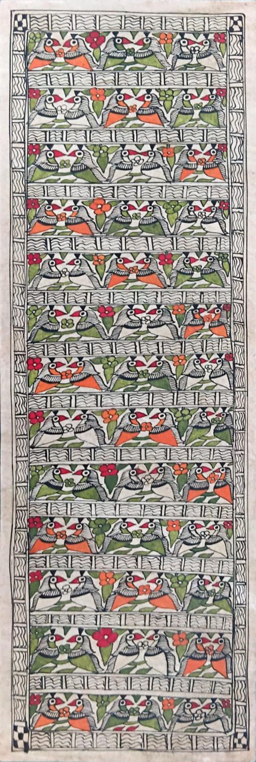 Majestic parrots in Madhubani by Priti Karn Thumbnail