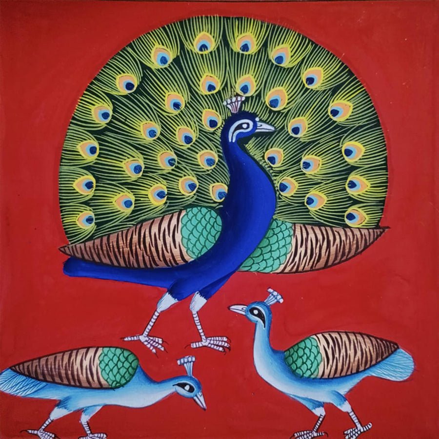 Majestic Peacocks: Birds of Grace in Pichwai by Dinesh Soni Thumbnail