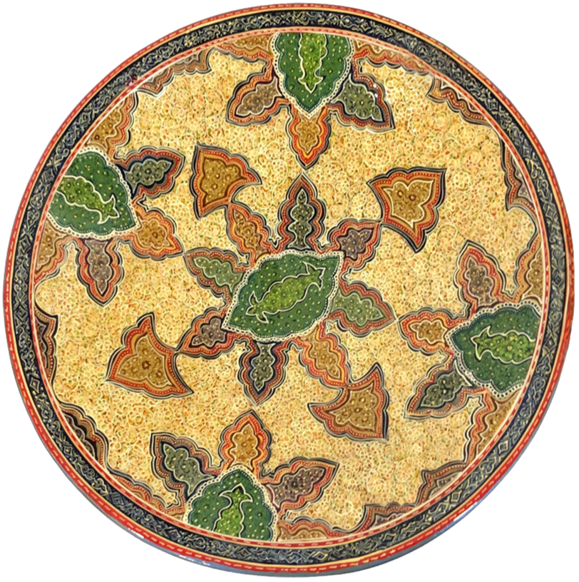 Mandala on Plate in Kashmiri Paper Mache by Riyaz Khan Thumbnail
