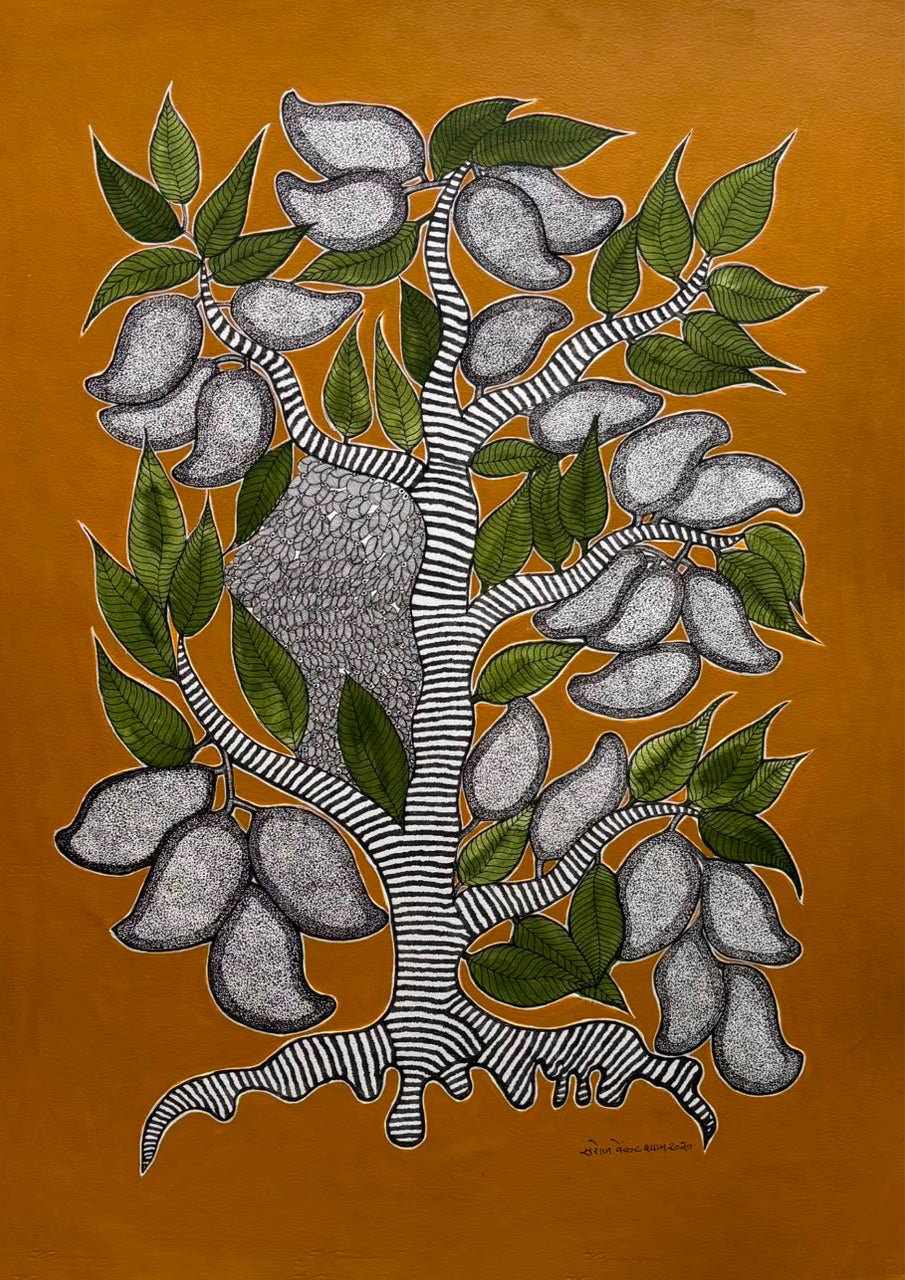 Mango Tree in Gond by Saroj Venkat Shyam Thumbnail