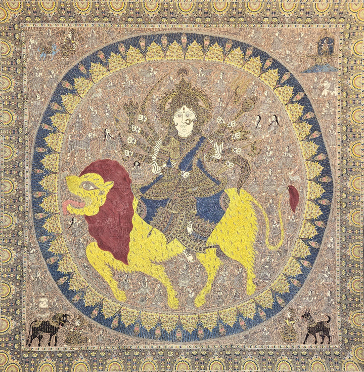 Meghadambar: Durga in Mata ni Pachedi by Vasant Manubhai Chittara Thumbnail