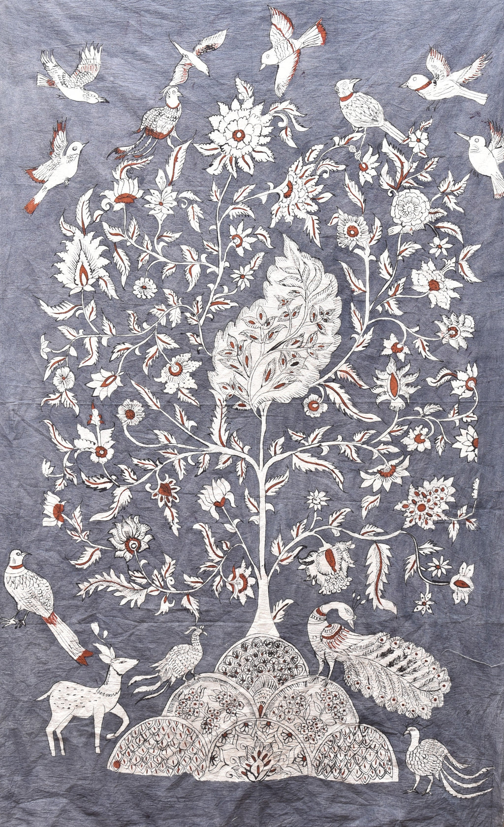 Monochrome Tree of Life in Kalamkari by Ghanshyam Sarode Thumbnail