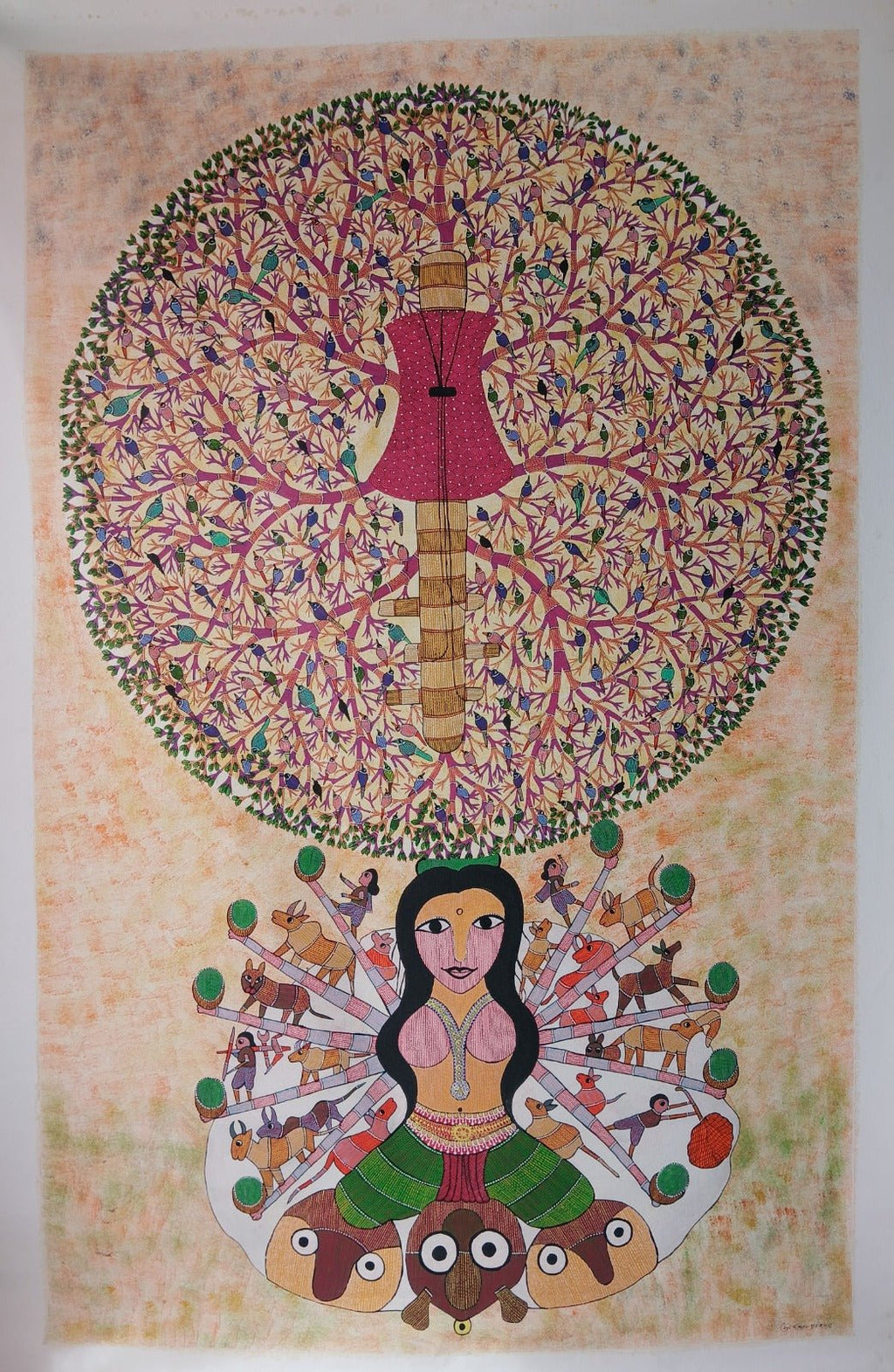 Mother Earth in Gond by Suresh Kumar Dhruve Thumbnail