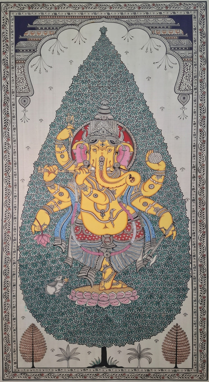 Murali Ganesha in Patachitra by Pravat Maharana Thumbnail