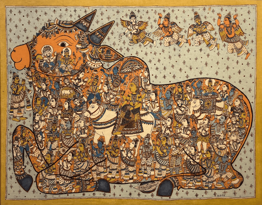 Nandeeshwar in Kalamkari Painting by Siva Reddy Thumbnail