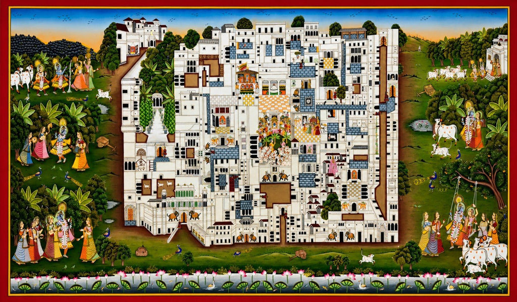 Nathdwara Temple in Pichwai by Trilok Prakash Soni Thumbnail