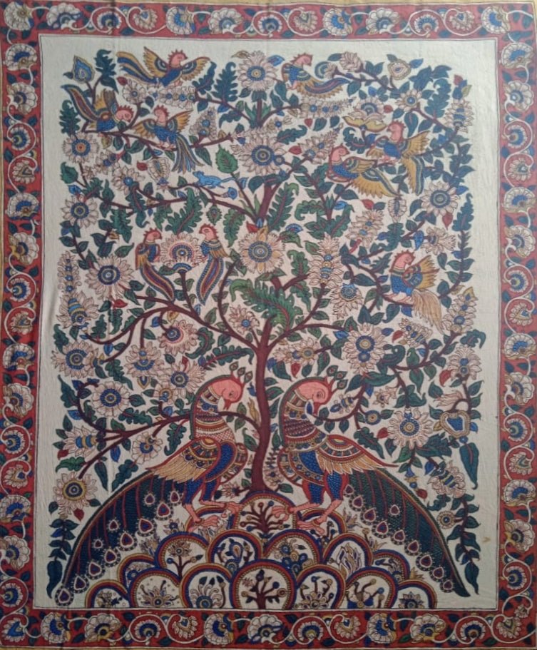 Nature in Bloom: Tree of Life in Kalamkari by Siva Reddy Thumbnail