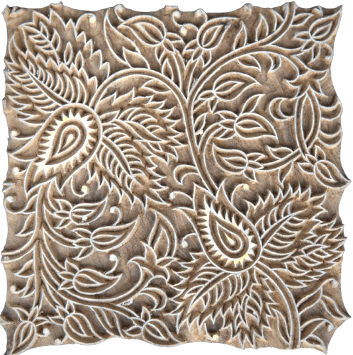 Nature's Beauty: Flowers and Leaves in Wooden Kalamkari Blocks by K. Gangadhar Thumbnail