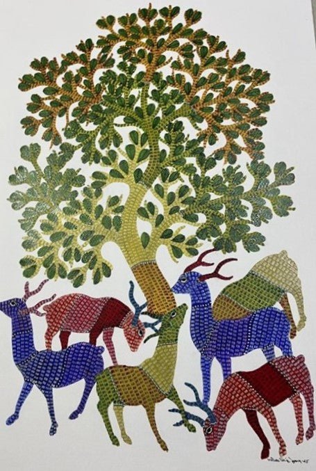 Nature's Spectacles in Gond by Gareeba Singh Tekam Thumbnail