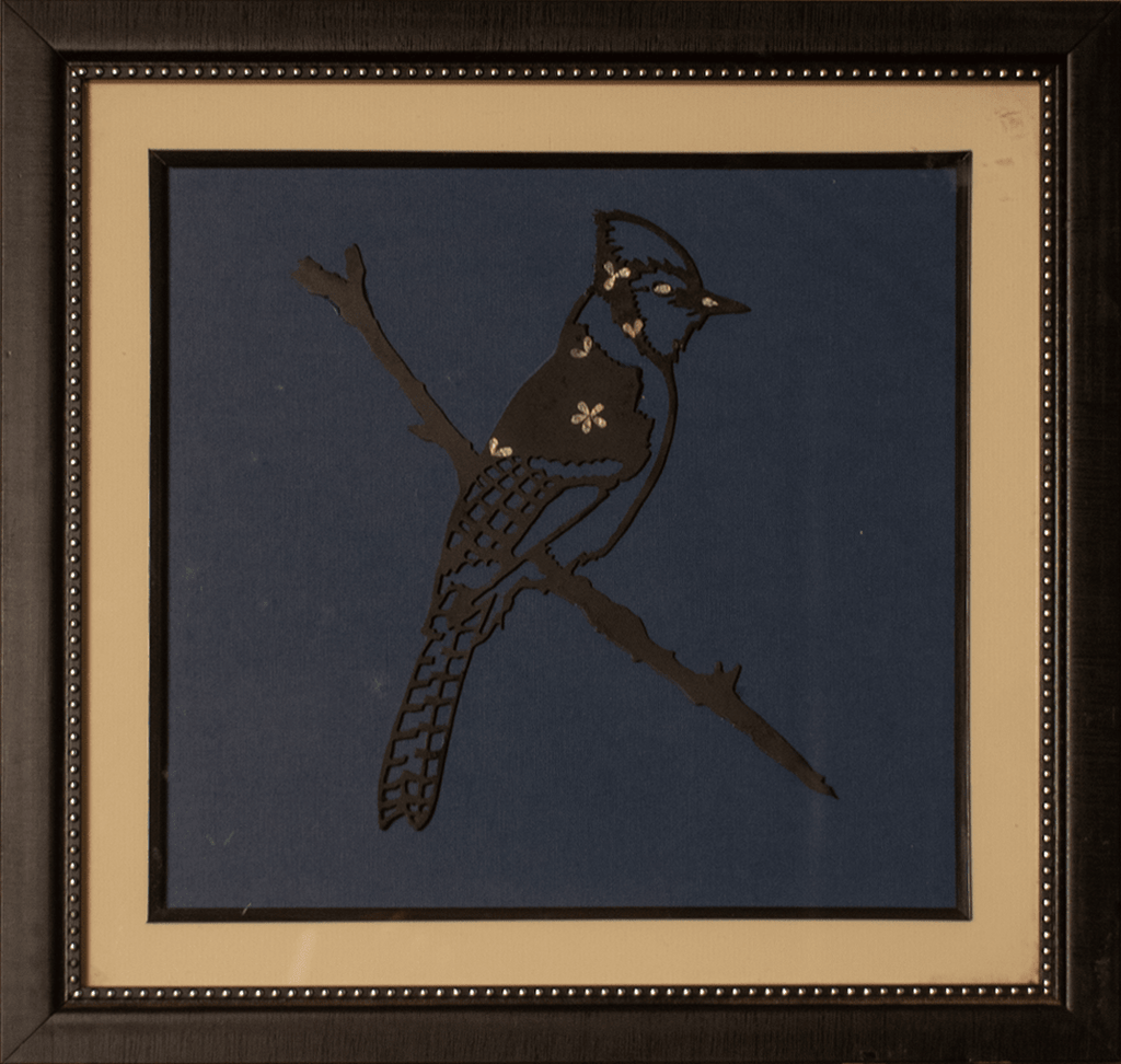 Night Song: Bird on Branch in Koftgiri by Shyamalata Gahloth Thumbnail