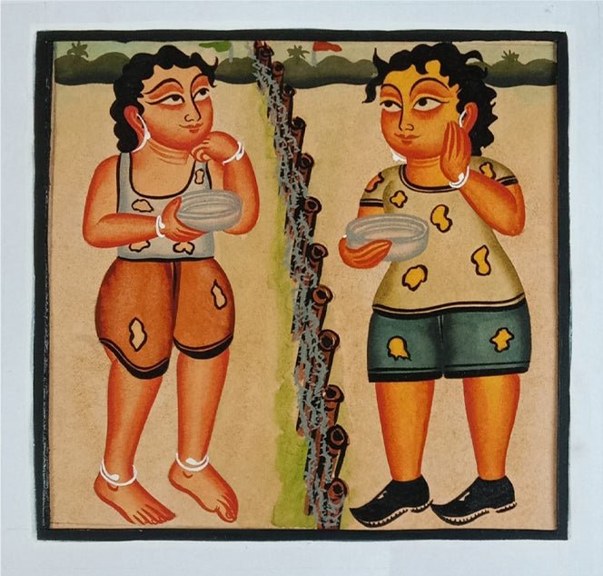 Overcoming Boundaries: The Kid's Conversation In Kalighat by Bapi Chitrakar Thumbnail