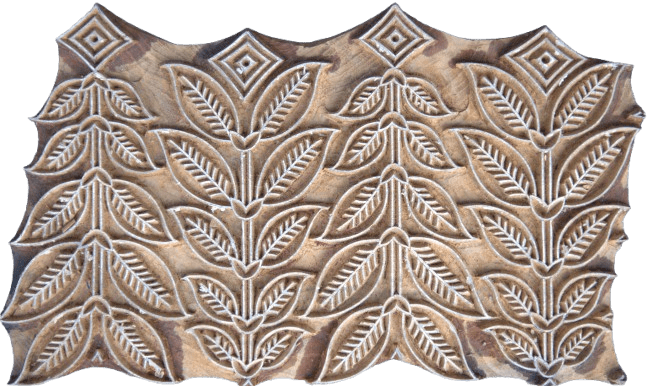 Patterned Leaves and Stems in Wooden Kalamkari Blocks by K. Gangadhar Thumbnail