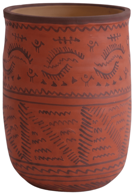 Patterned Vase in Khavda Pottery by Abdul Kumbhar Thumbnail