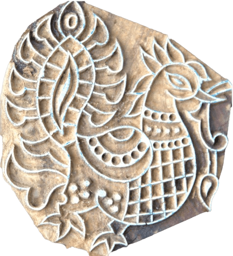 Peacock in Wooden Kalamkari Blocks by K. Gangadhar Thumbnail